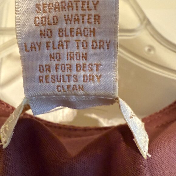 VINTAGE, NWT 1990s Kroshetta by Papillon Mocha/Brown Crochet BodyCon Dress - Picture 5 of 6